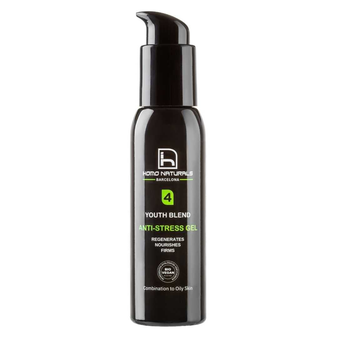 Crema antiarrugas hombre piel grasa. Con ácido hialurónico y Bakuchiol, el retinol natural. Sin parabenos. Sin derivados del petróleo. Con certifición ecológica y vegana.