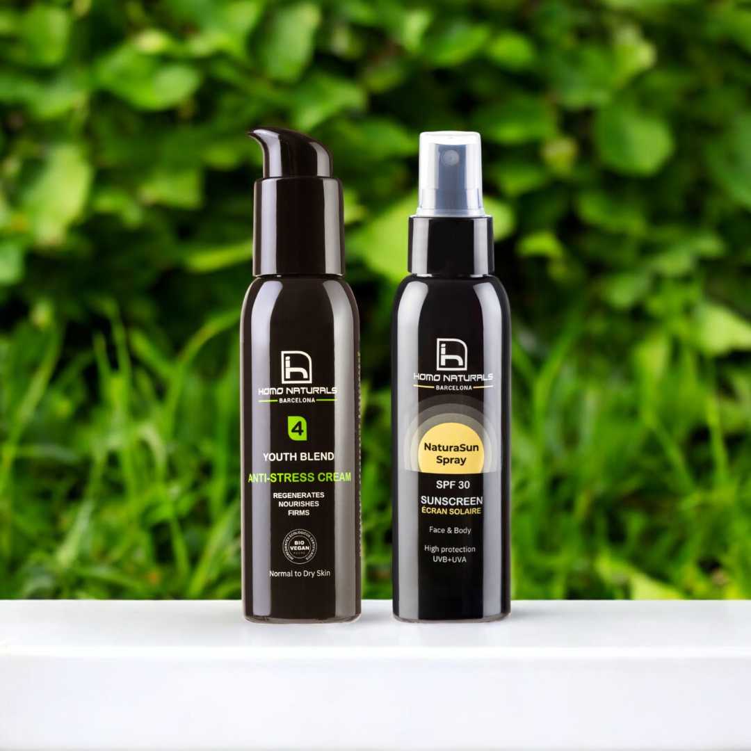 Crema antiarrugas hombre y protector solar
