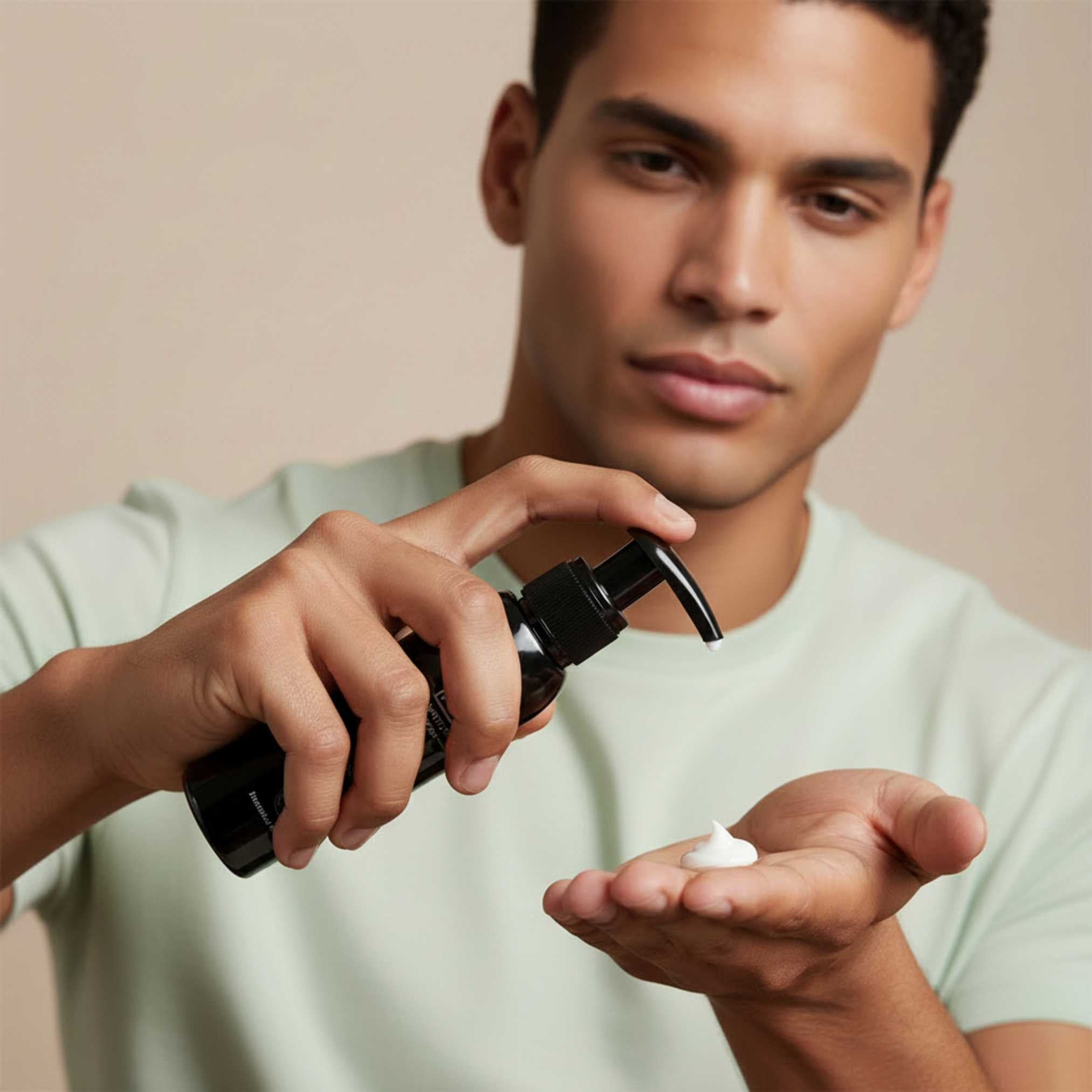 Crema de manos natural para hombre. Sin parabneos. Con ácido hialurónico, aloe vera y Baobab, gran reparador de manos agrietadas. Con certificación ecológica y vegana.