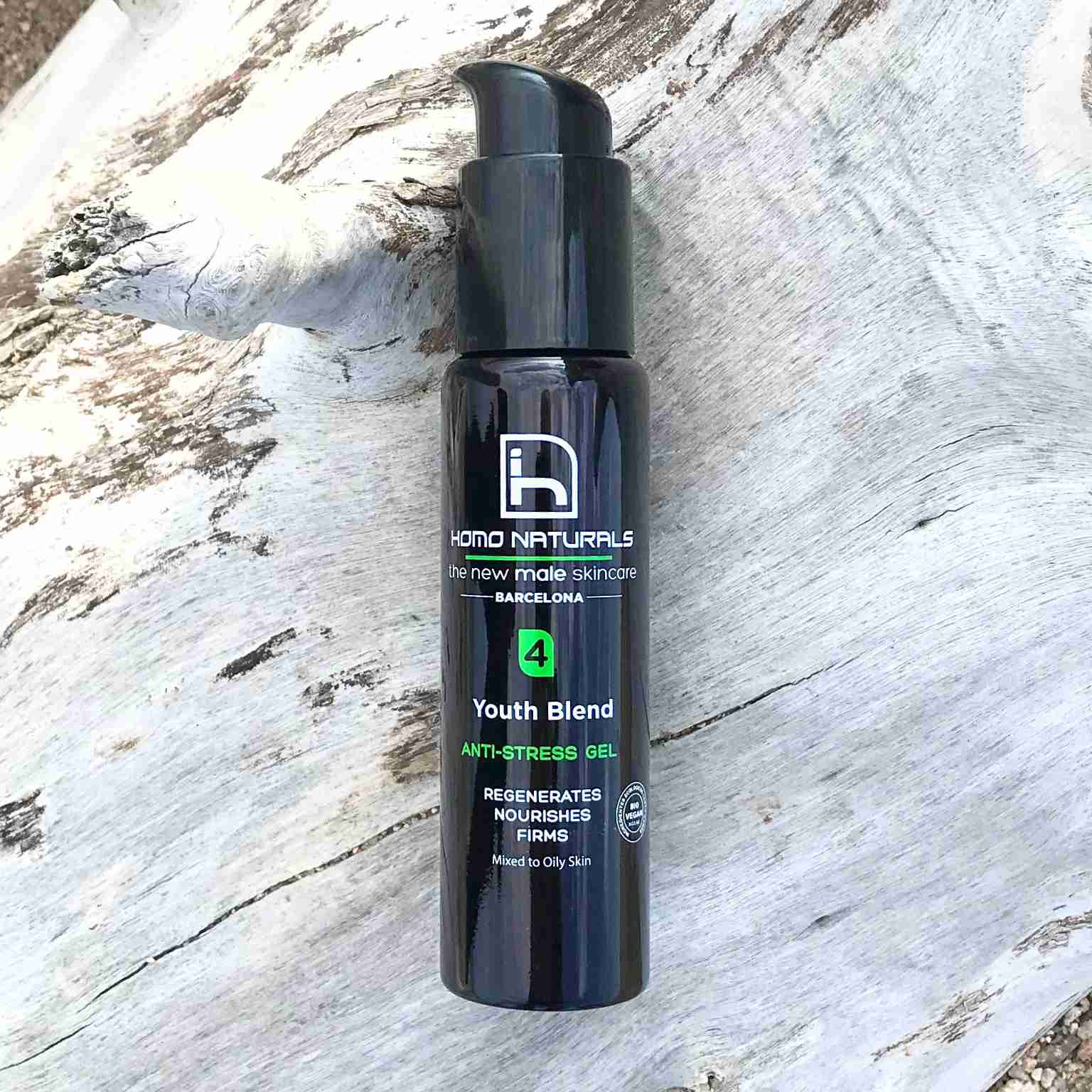 Crema hidratante facial para hombre. Natural, ecológica y vegana.