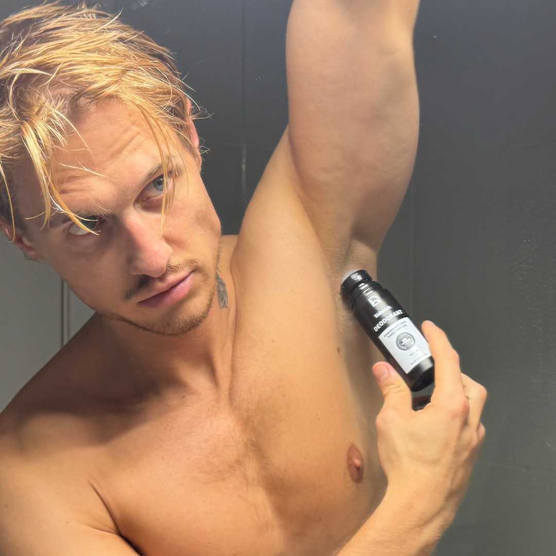 Desodorante natural y sin perfume para hombre en roll on. Ecológico y vegano. Sin aluminio y sin alcohol.