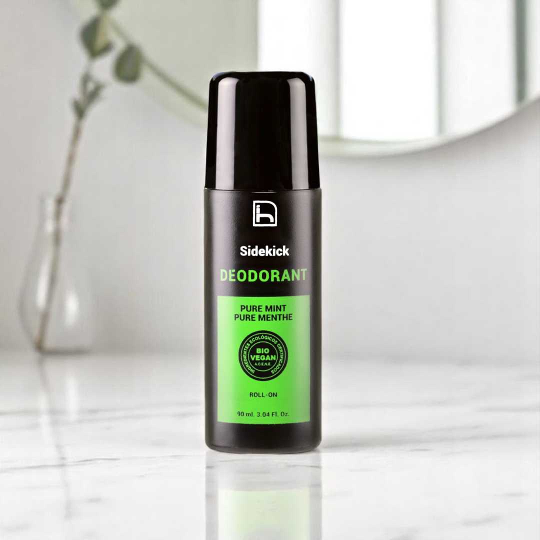 Mejor desodorante natural para hombre. Ecológico y Vegano. Sin alcohol. Sin aluminio. Potente fórmula antibacteriana. Roll-on.