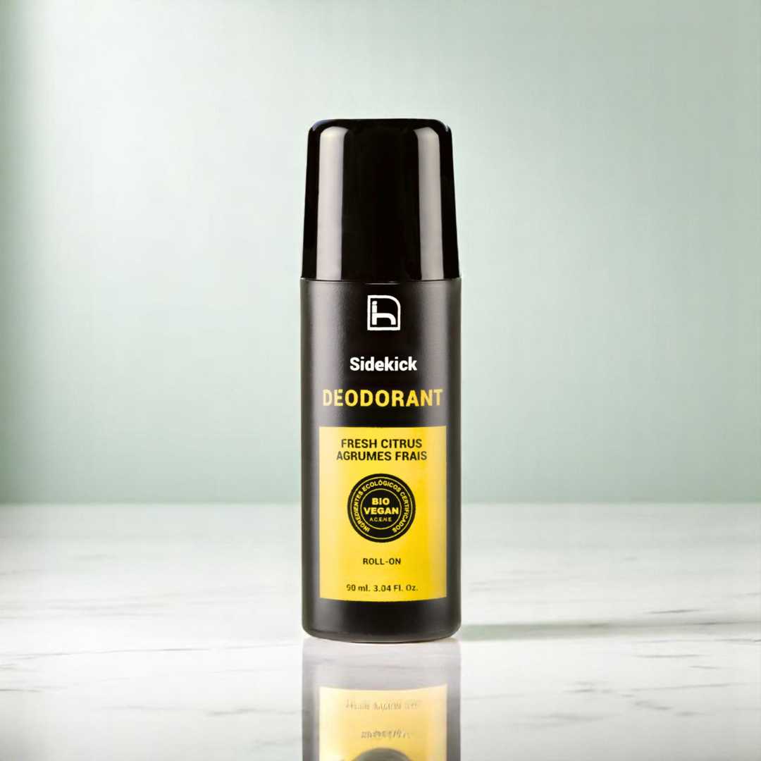 Desodorante natural sin aluminio para hombre. Certificado bio + vegan. Antibacteriano y sin alcohol. Sin parabenos. Ecológico.