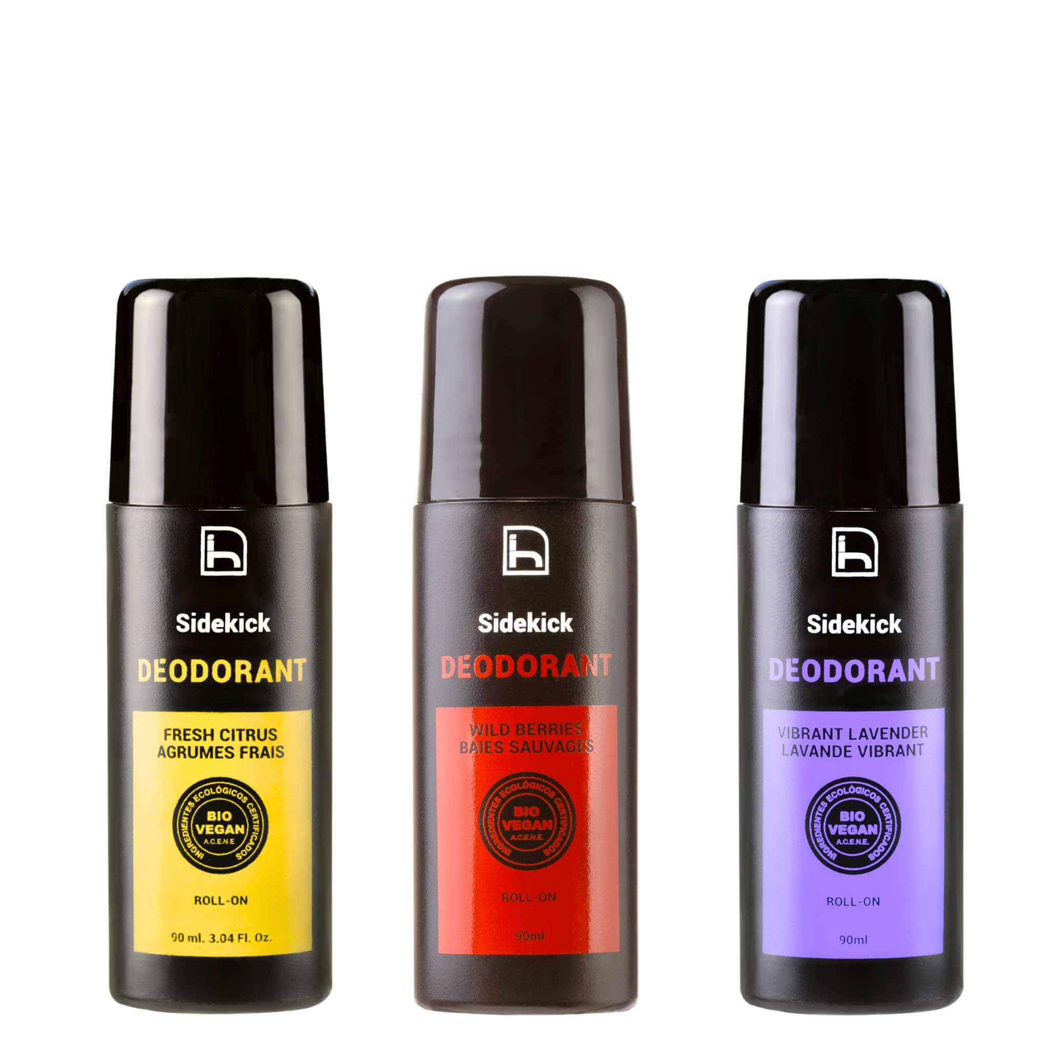 Desodorantes para hombre sin parabenos. 100% naturales, sin aluminio y sin alcohol. Potente fórmula antibacteriana en roll-on.