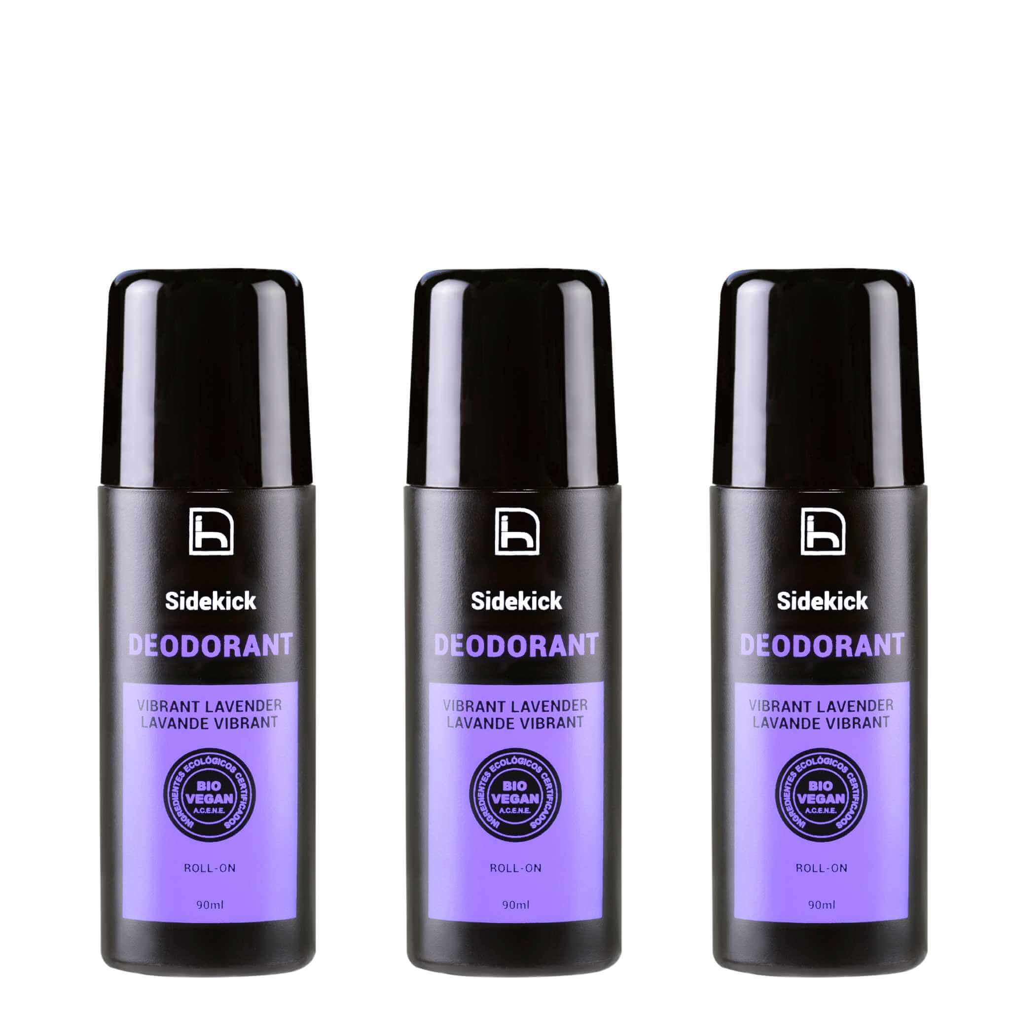 Desodorantes naturales para hombre, sin aluminio y sin alcohol. Fórmula antibacteriana, con certificación bio + vegan. Sin parabenos. Roll-on.