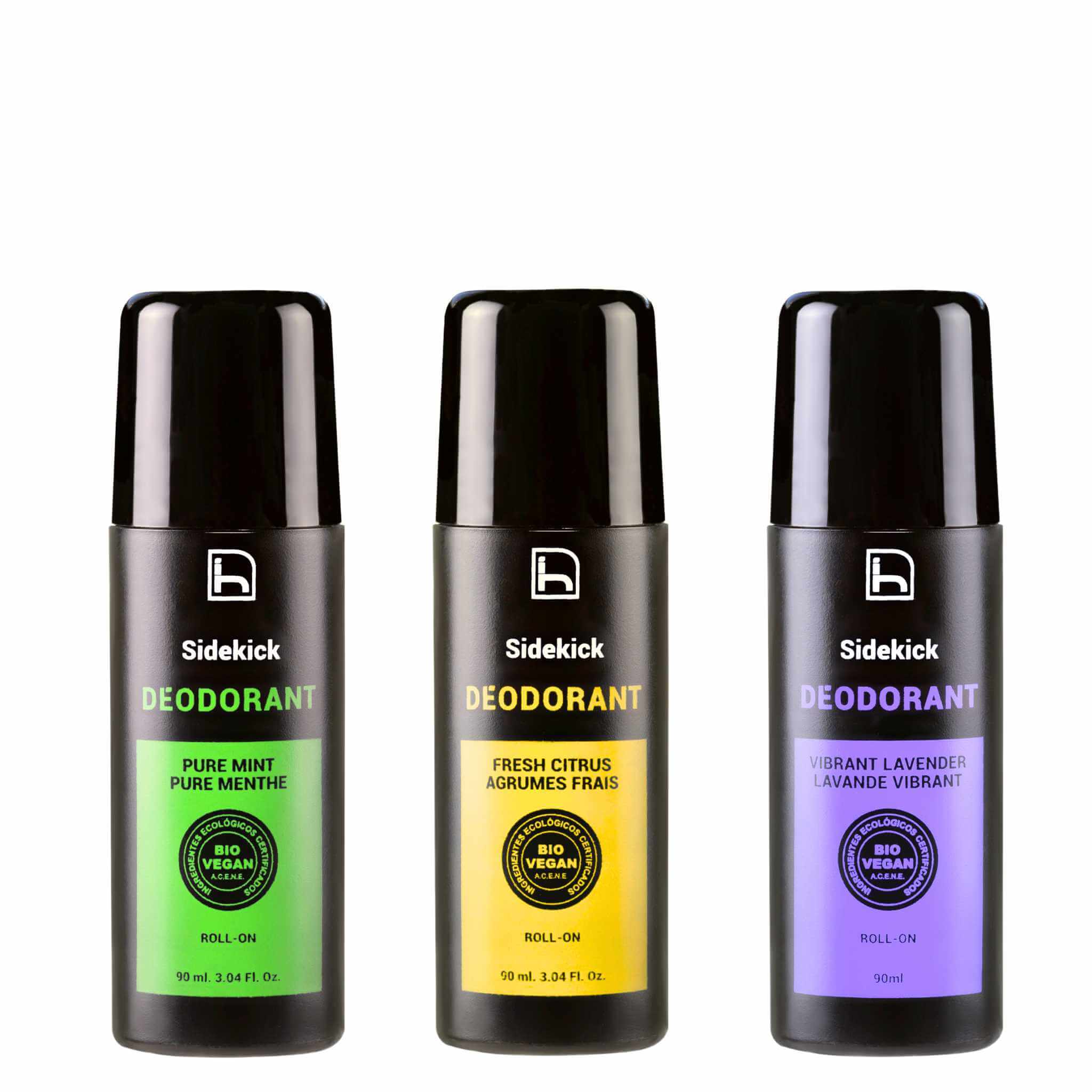 Desodorantes sin aluminio para hombre. Potente fórmula antibacteriana eficaz contra malos olores. 100% naturales, sin alcohol y sin parabenos. Certificación ecológica y vegana.