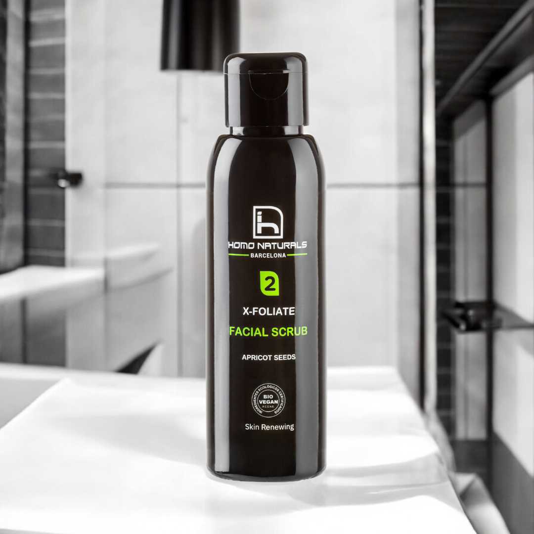 Exfoliante facial para hombres. 100% Natural, ecológico y vegano.