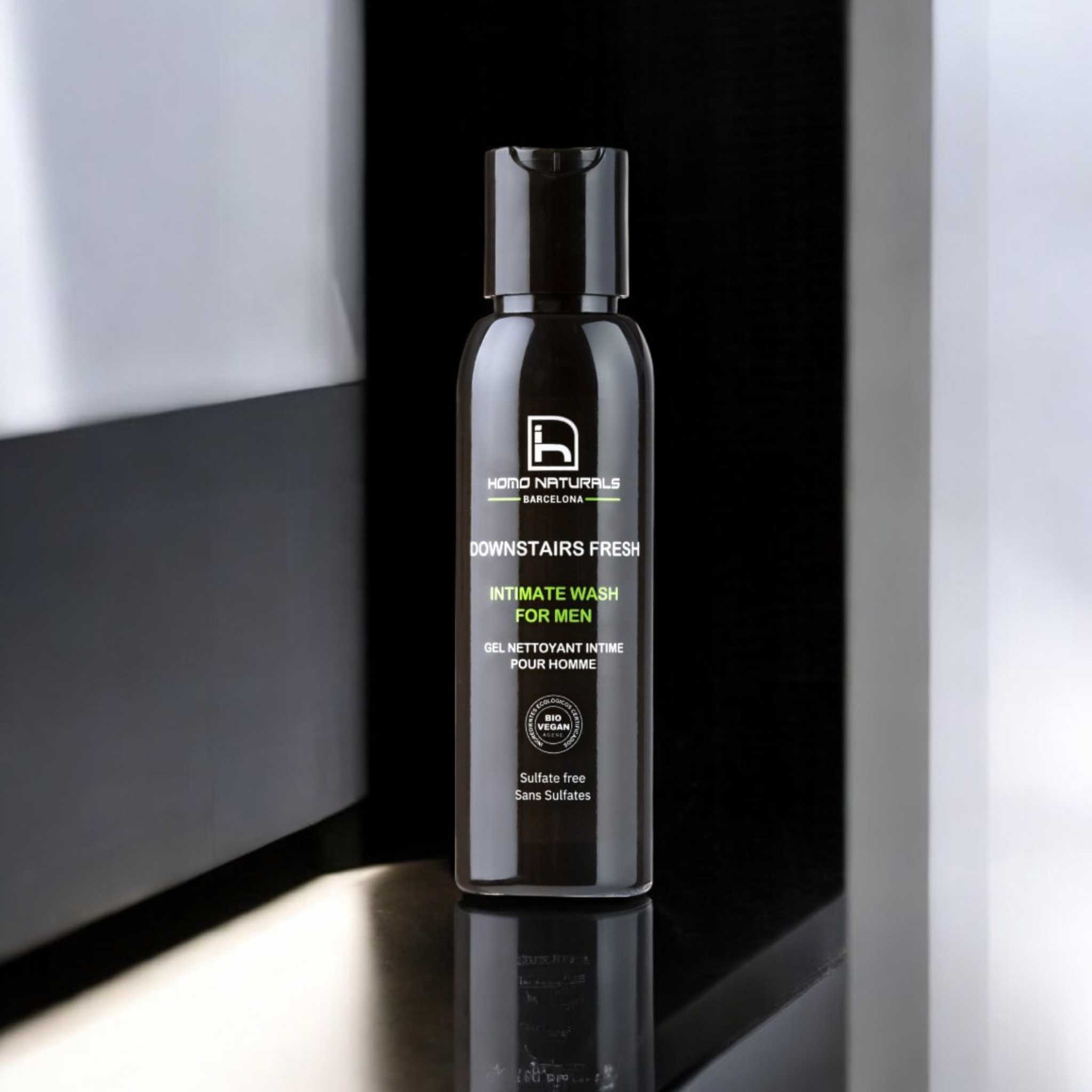 Jabón íntimo para hombre. Sin sulfatos. 100% Natural. Certificado BIO + VEGAN.