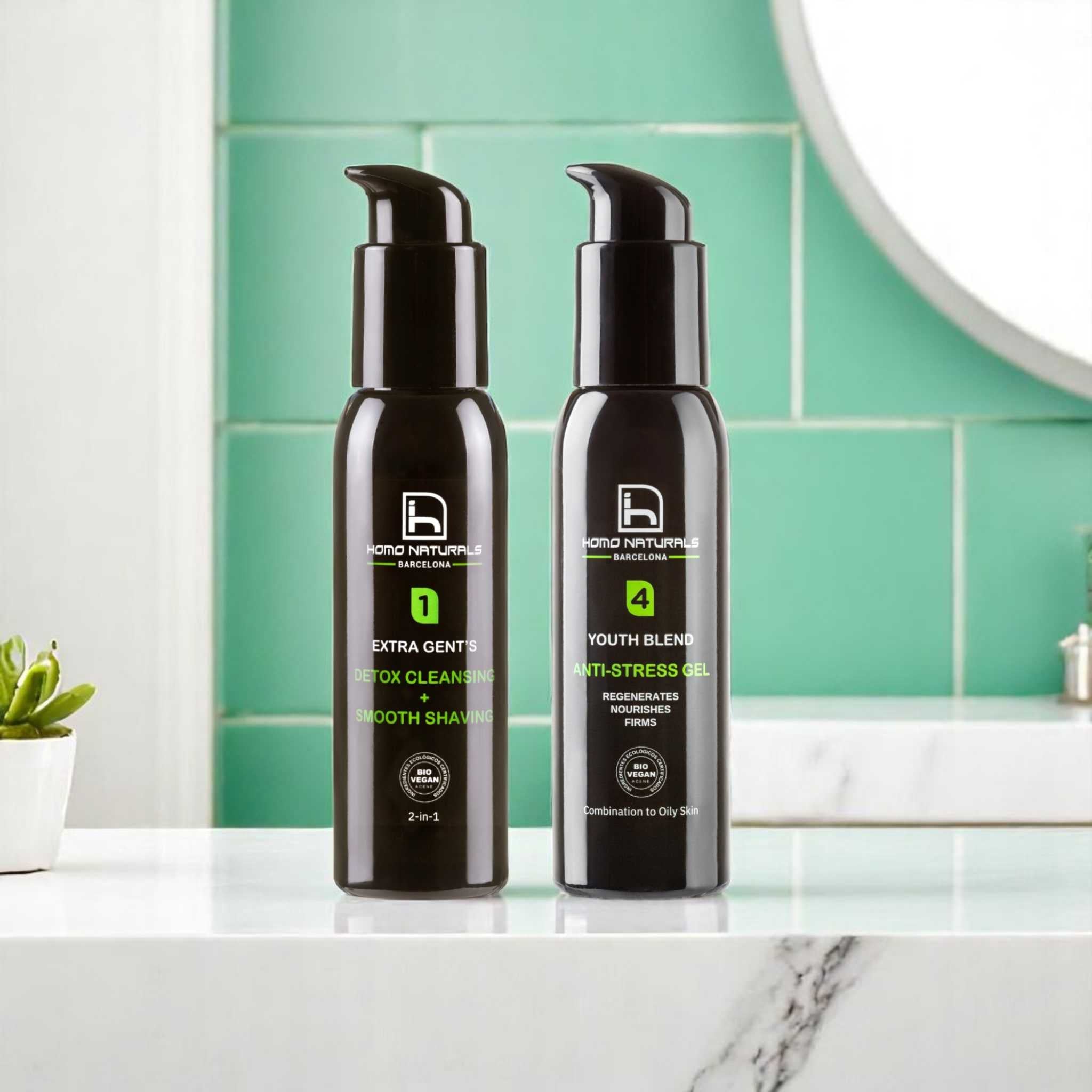 Kit de cuidado facial para hombre con limpiador facial y crema antiarrugas hombre para piel grasa