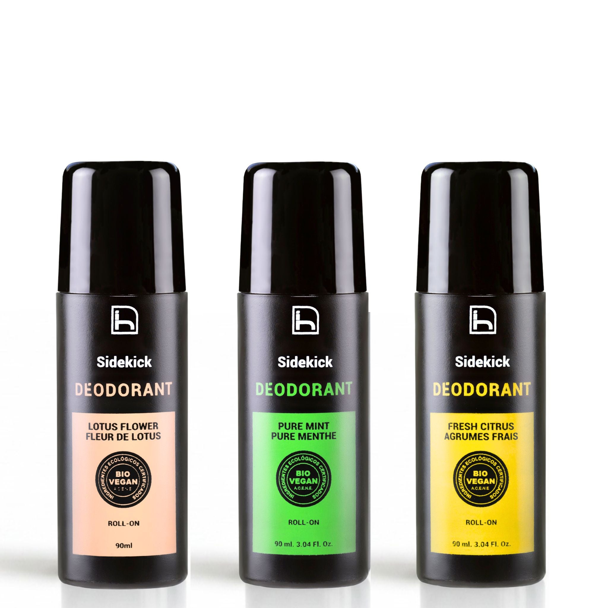 Mejores desodorantes para hombre sin aluminio y sin alcohol. Formato roll-on con potente fórmula eficaz contra malos olores. Sin parabenos. Certificación Bio + Vegan.