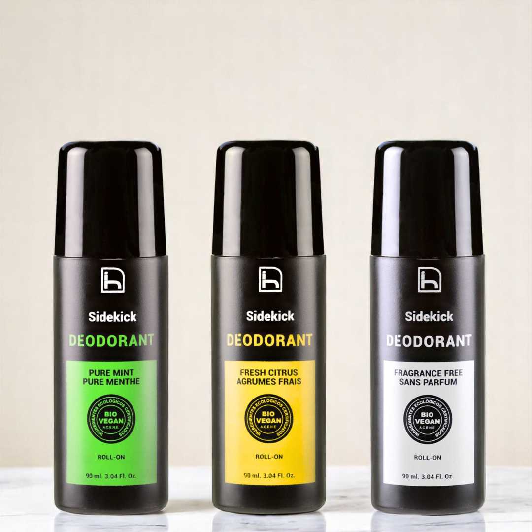 Los mejores desodorantes naturales para hombre en roll-on. Sin aluminio y sin alcohol. Potente fórmula antibacteriana.