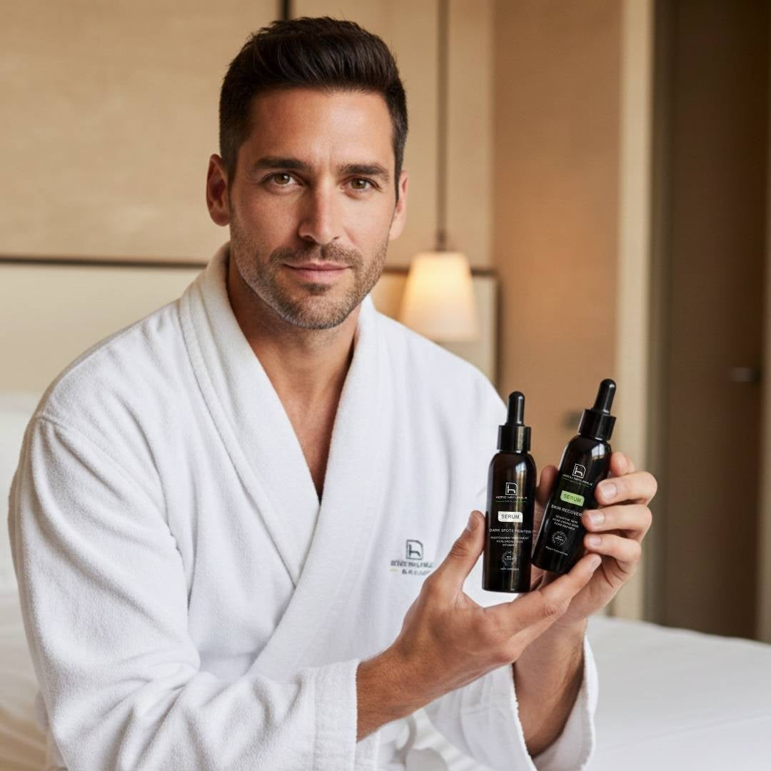 Kit de sérum antiedad para hombre con tratamiento facial concentrado, sérums antiaging para el cuidado facial del hombre que ayudan a reducir arrugas, mejorar la firmeza y revitalizar la piel