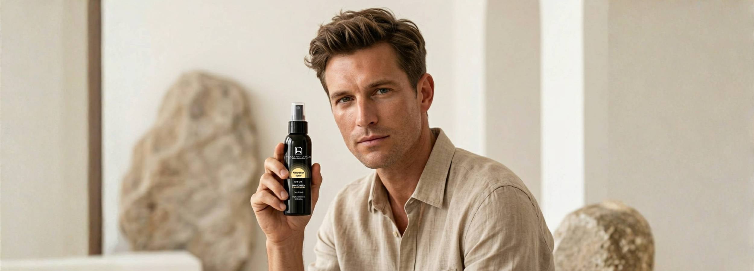 Cosmética masculina natural skincare hombre. Cuidado facial antiedad formulado para hombres. Cuidado corporal, desodorantes y cuidado íntimo para hombre.