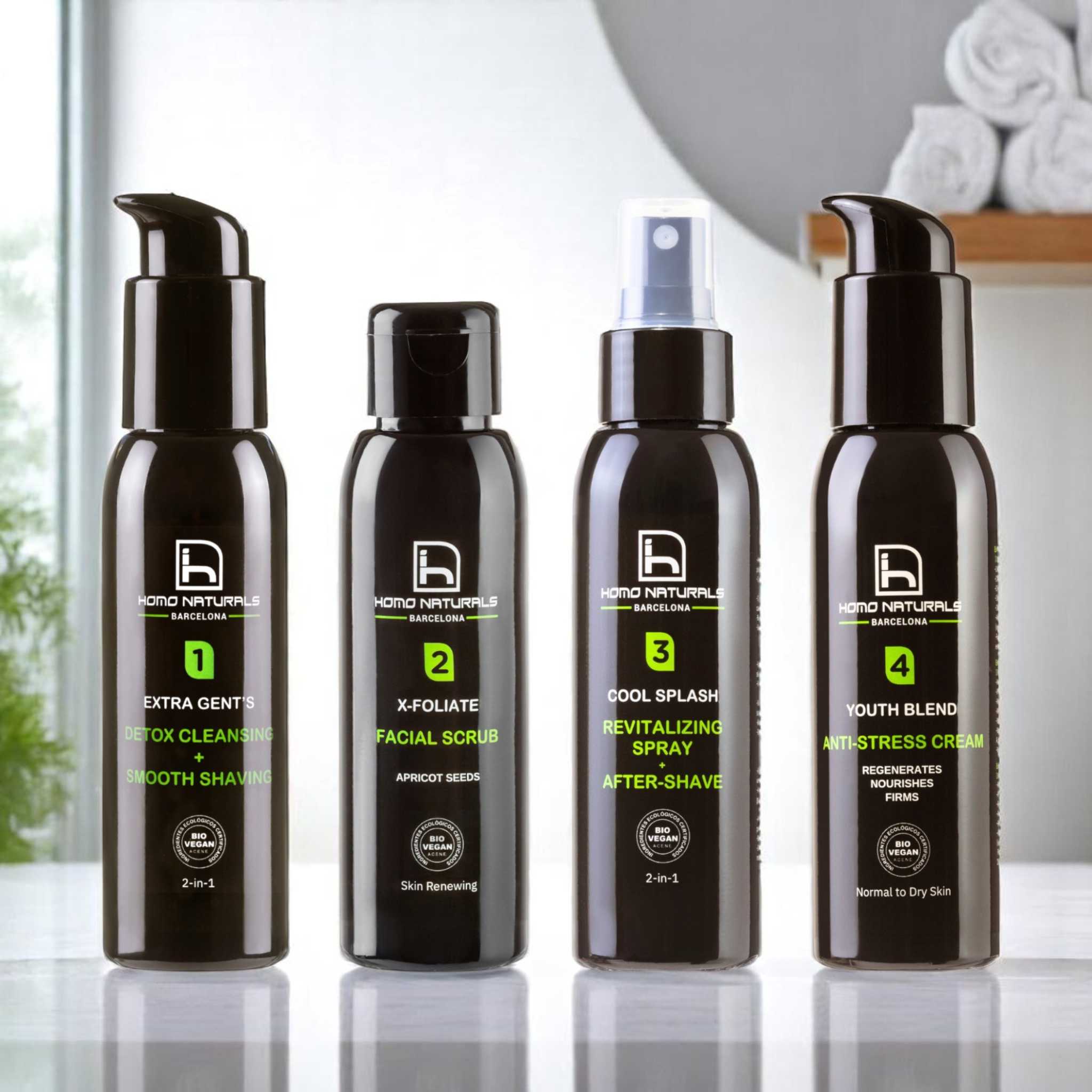 Tratamiento antiarrugas para hombre. Cuidado facial 100% natural para hombres.