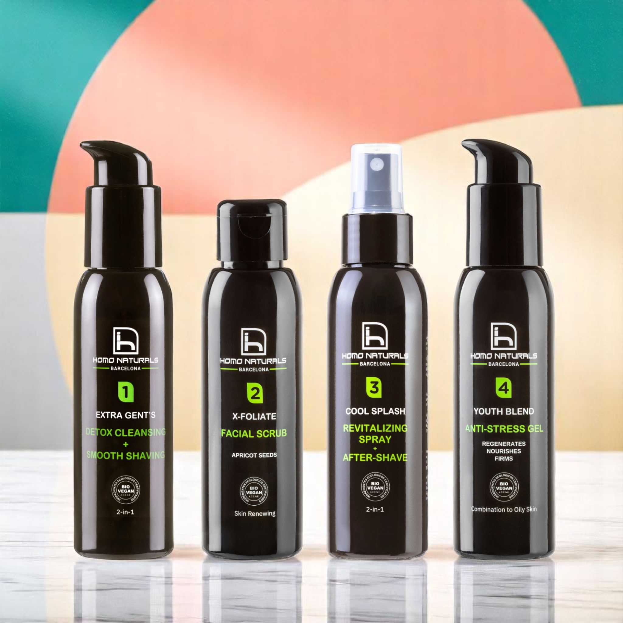 Tratamiento de productos antiedad para hombre. Natural, ecológico y vegano.