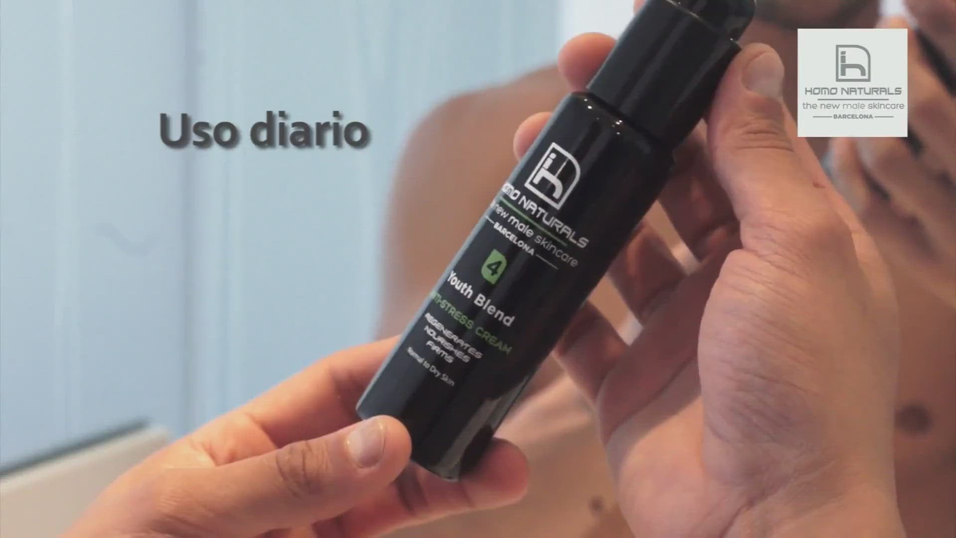 Crema antiarrugas para hombre. Natural y ecológica. Con ácido hialurónico. Matificante