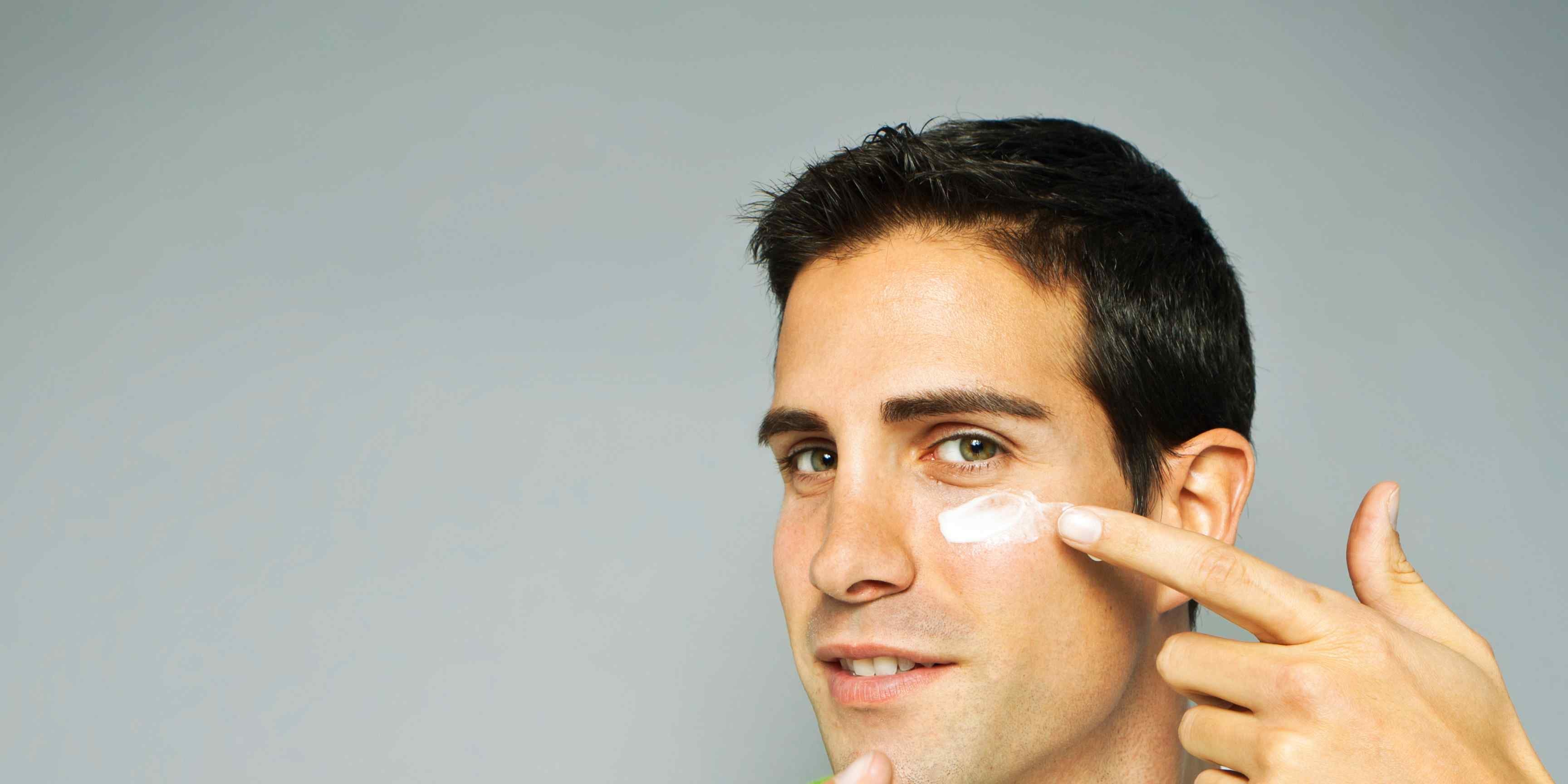 Facial care routine for men