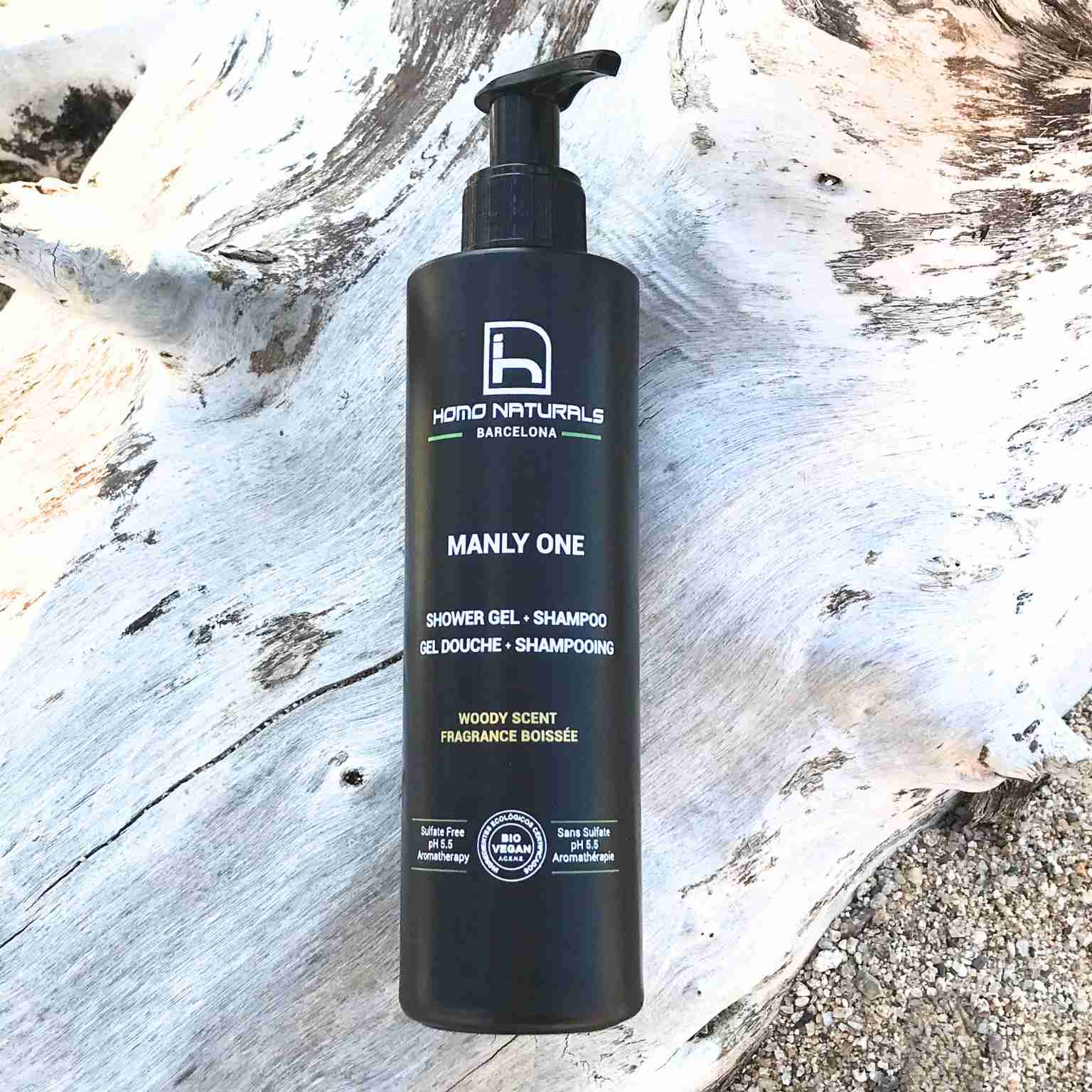 Gel douche homme. Naturel et sans sulfates.