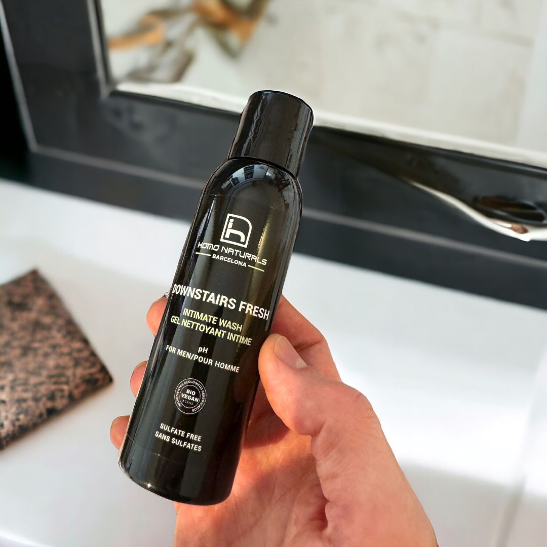 Intimate gel for men. Sulfate free. 100% natural. BIO + VEGAN certificate.