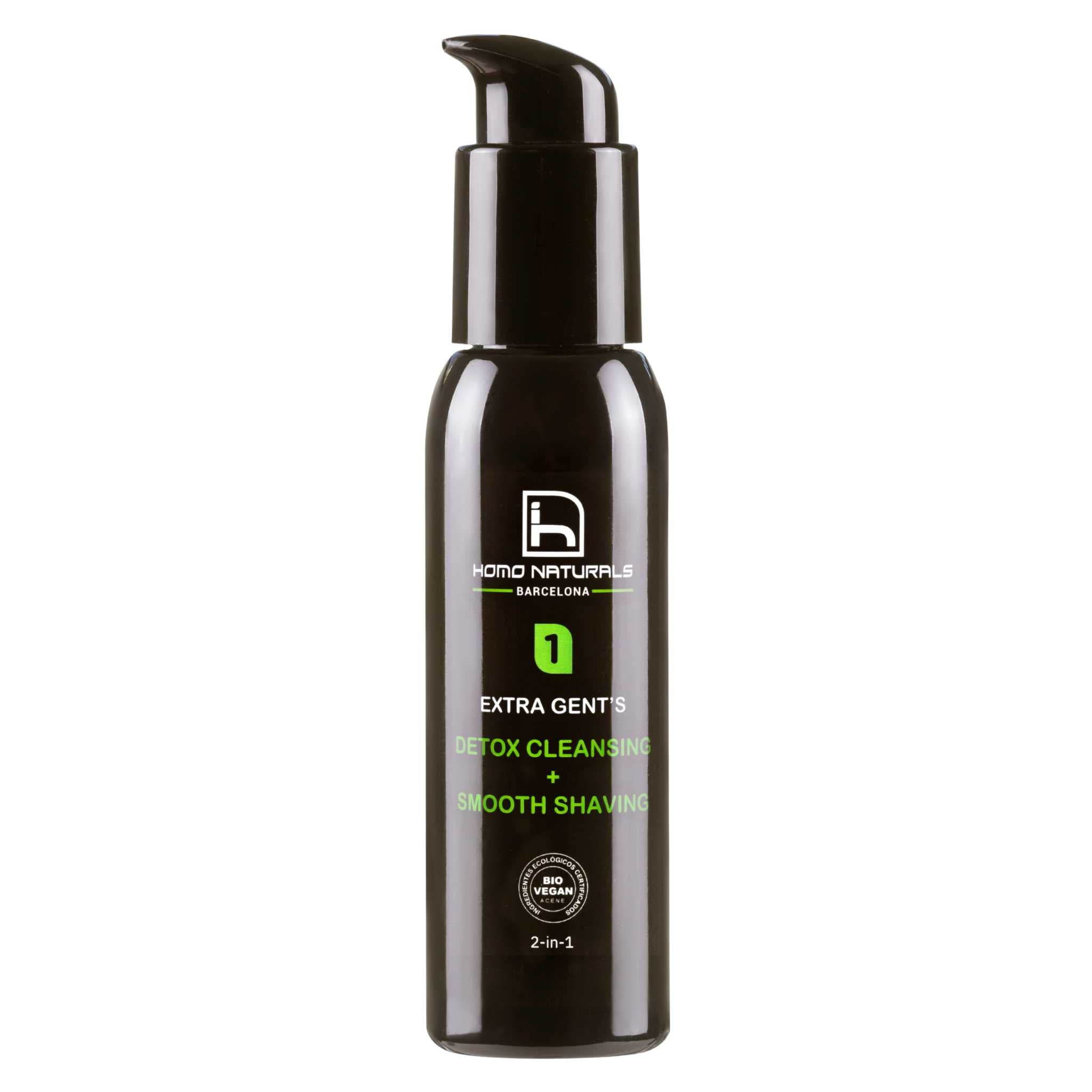 Limpiador facial para hombre sin sulfatos pH 5. Natural, ecológico y vegano. Apto para piel grasa, piel mixta y piel seca.