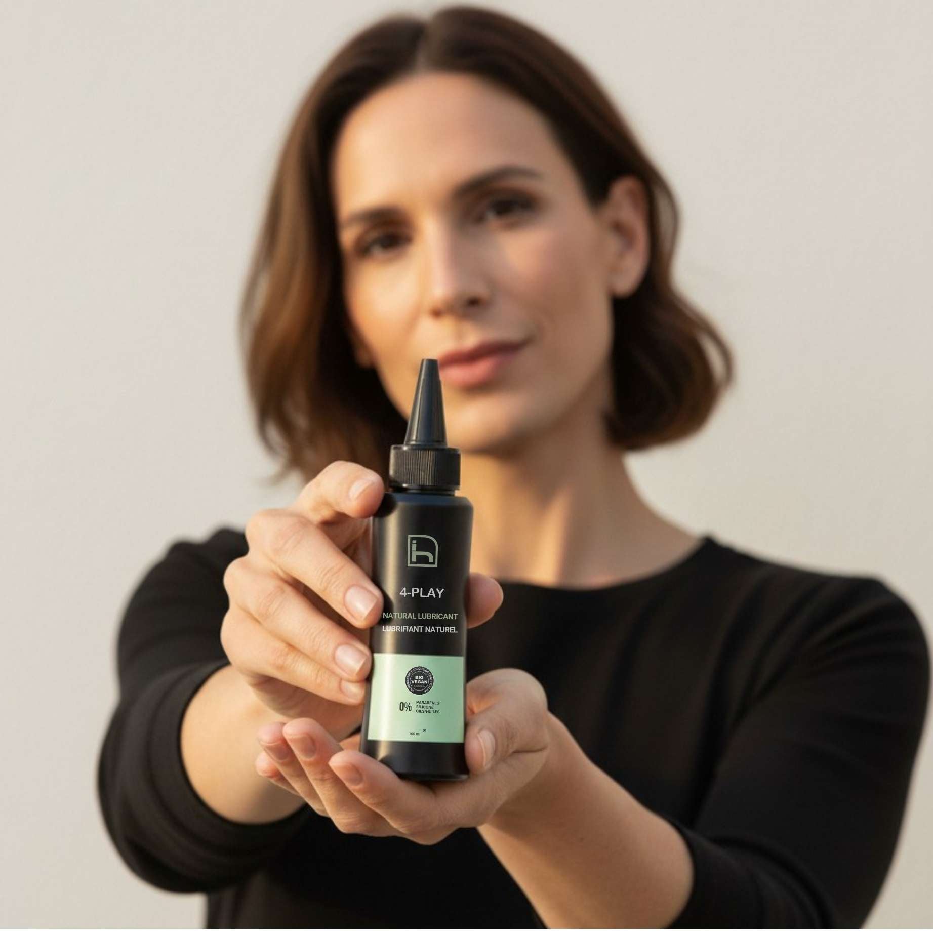 Lubricante natural con cánula unisex, sin parabenos, ecológico y vegano.