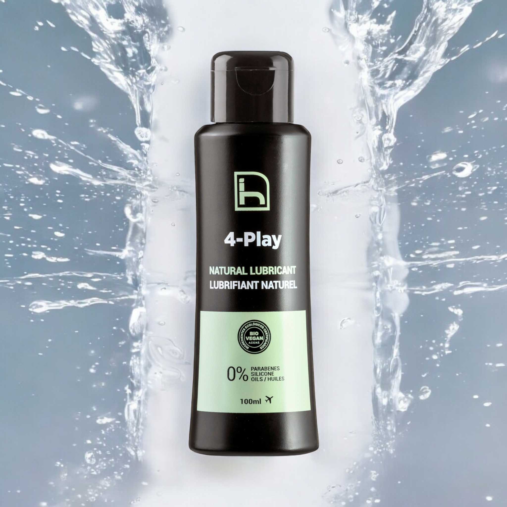 Lubricante natural de base agua para hombre. Sin parabenos. Con aloe vega. Certificado ecológico y vegano.