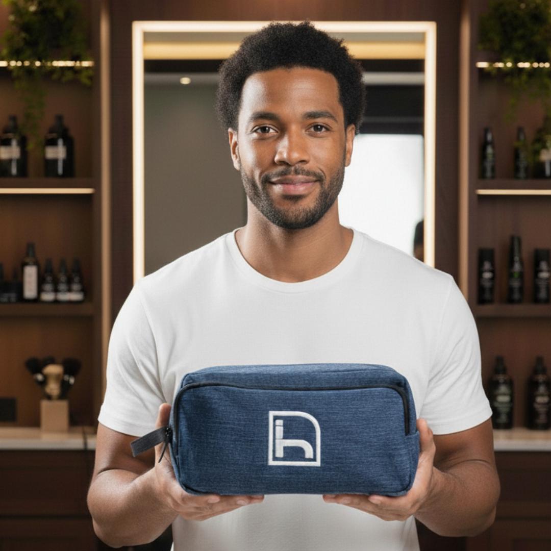 Neceser de regalo para hombre, práctico y elegante, pensado para llevar productos de cuidado personal en viajes o en el día a día.
