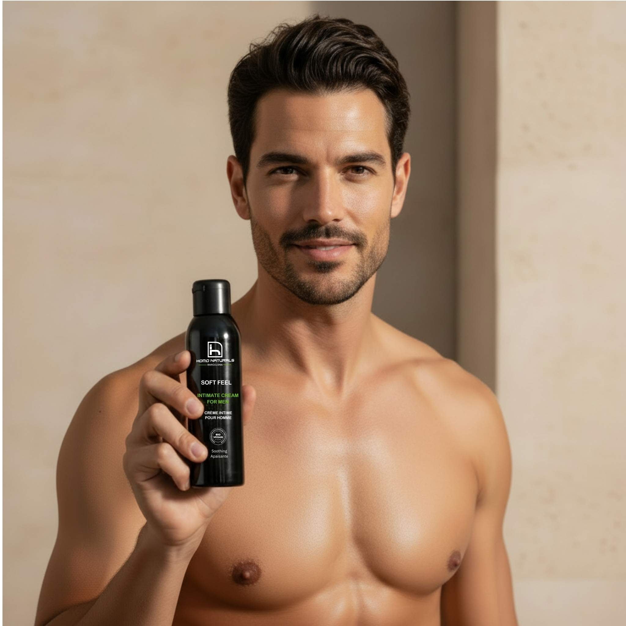 Crema íntima reparadora para hombre, hidratante y calmante para el cuidado íntimo masculino, fórmula natural dermoprotectora ideal para aliviar irritaciones y mantener la piel del hombre sana y protegida