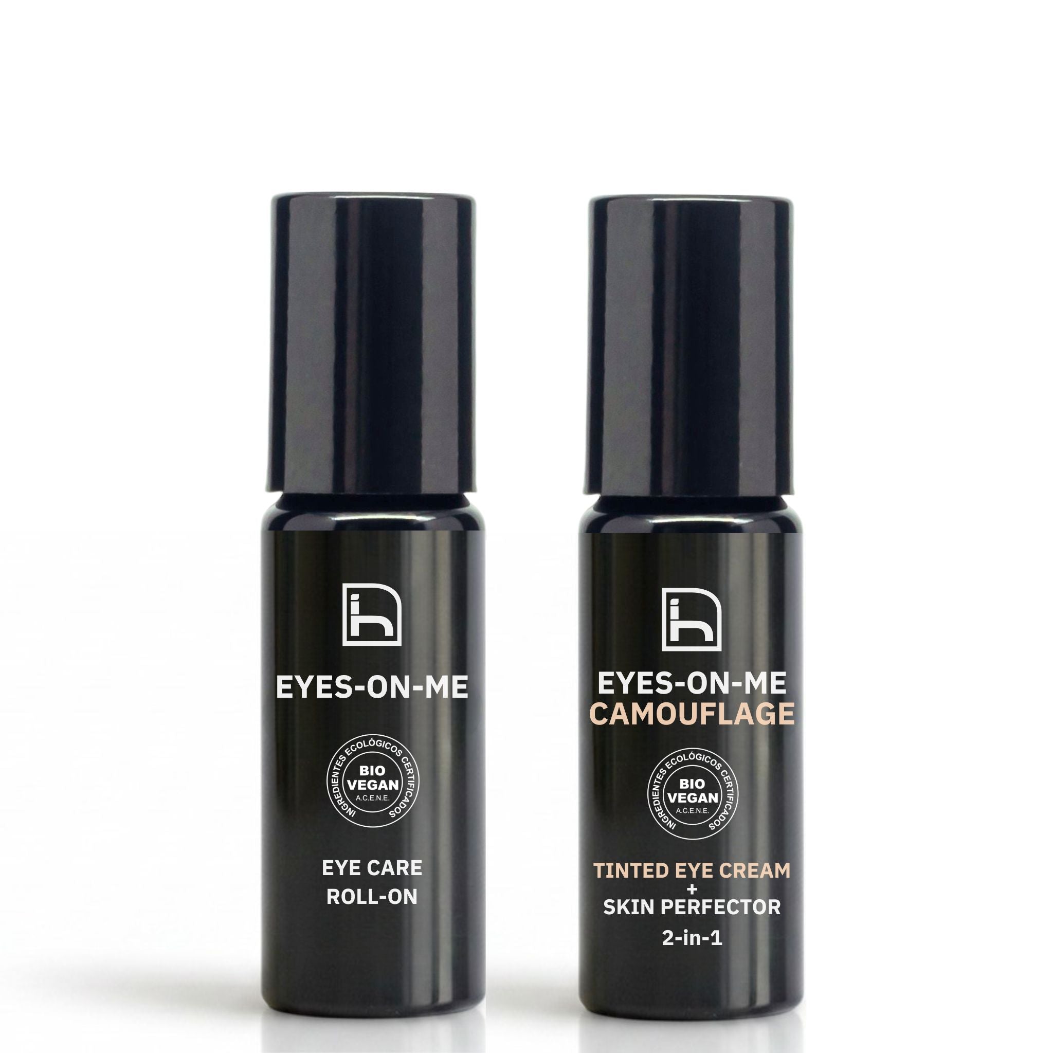 Kit de cuidado integral del contorno de ojos para hombre de Homo Naturals con Eyes-On-Me y Eyes-On-Me Camouflage para ayudar a mejorar el aspecto de bolsas, ojeras y arrugas del contorno de ojos.