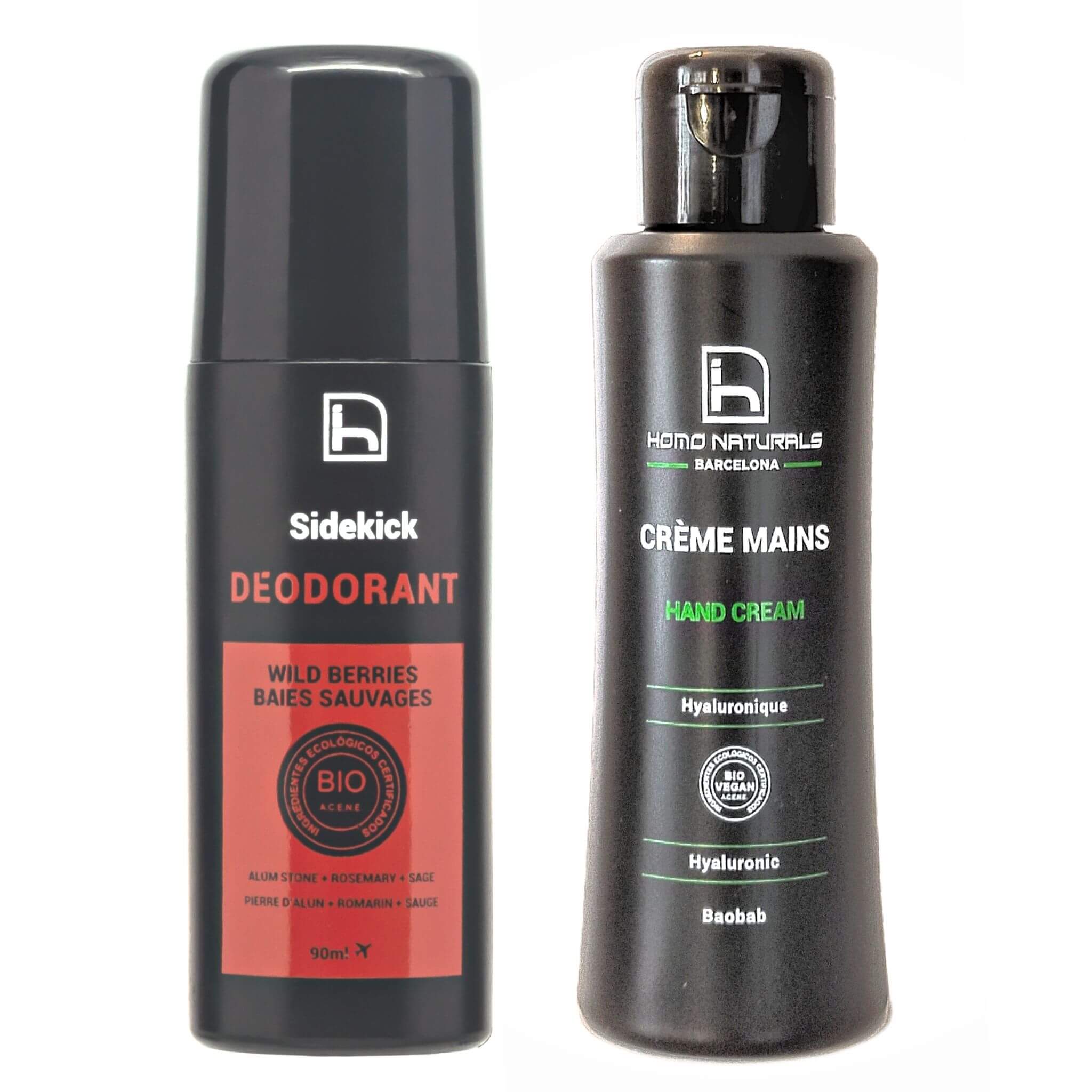 Men's natural deodorant and hand cream