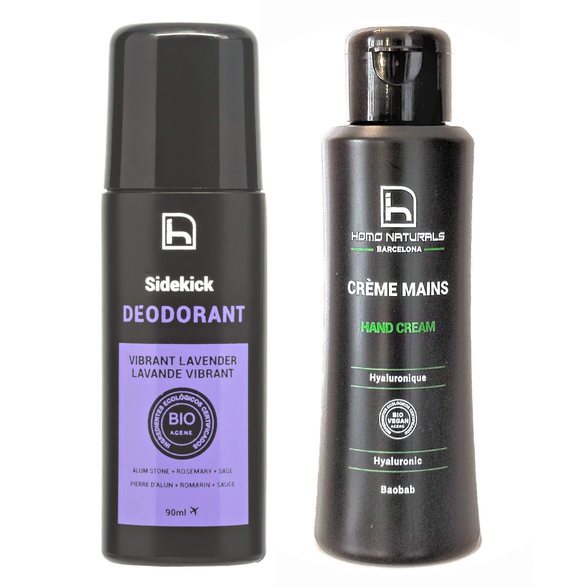 Desodorante natural hombre y crema de manos