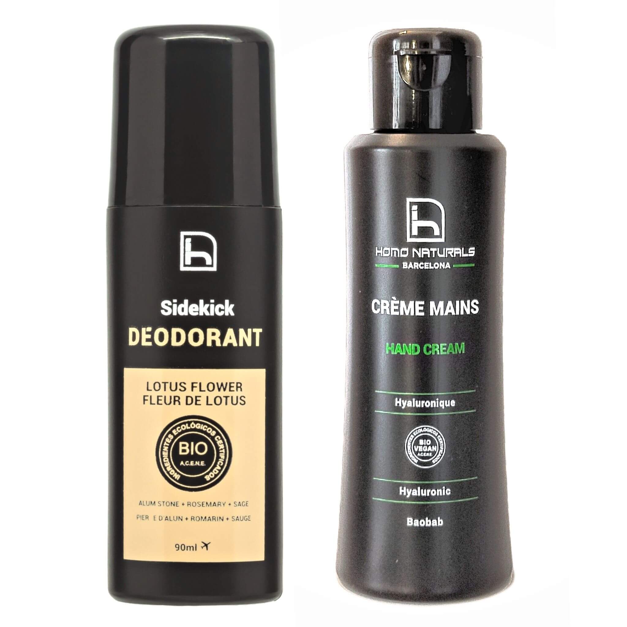 Men's natural deodorant and hand cream