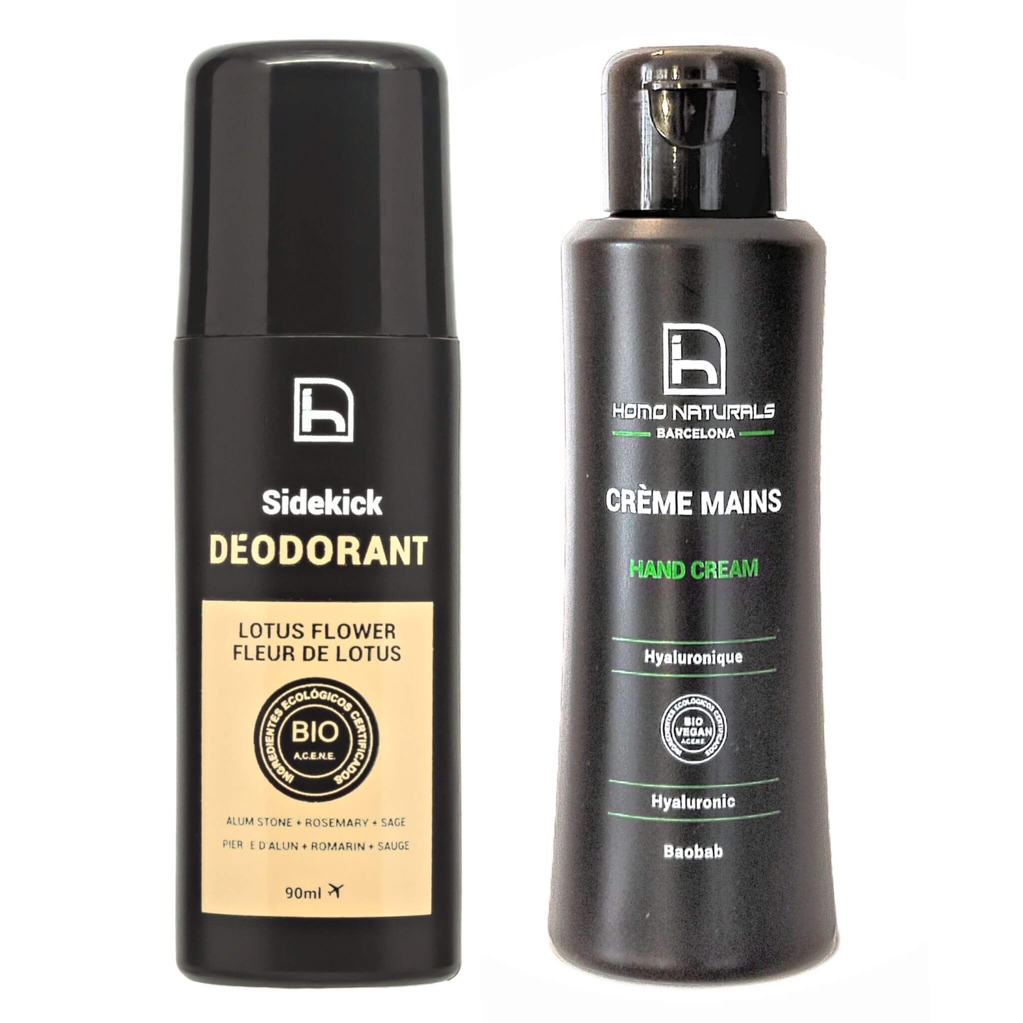 Desodorante natural hombre y crema de manos