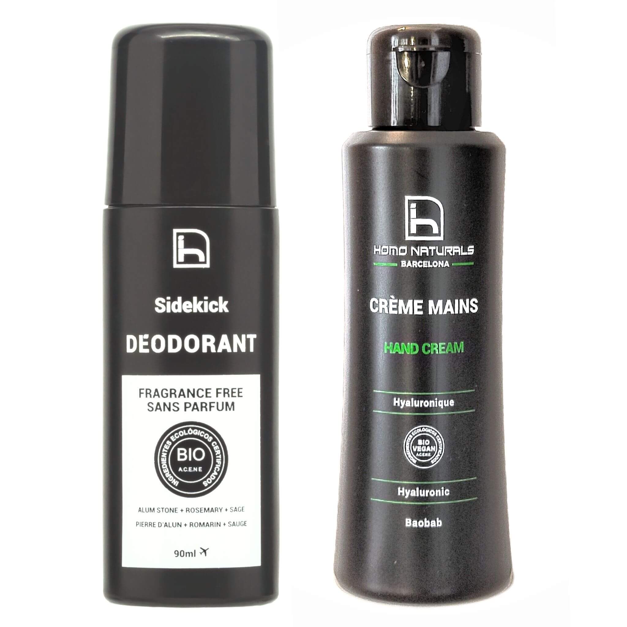 Men's natural deodorant and hand cream