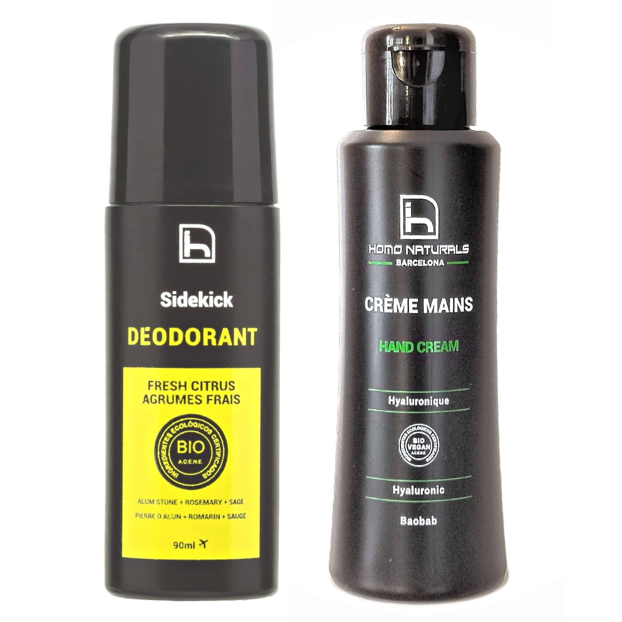 Men's natural deodorant and hand cream