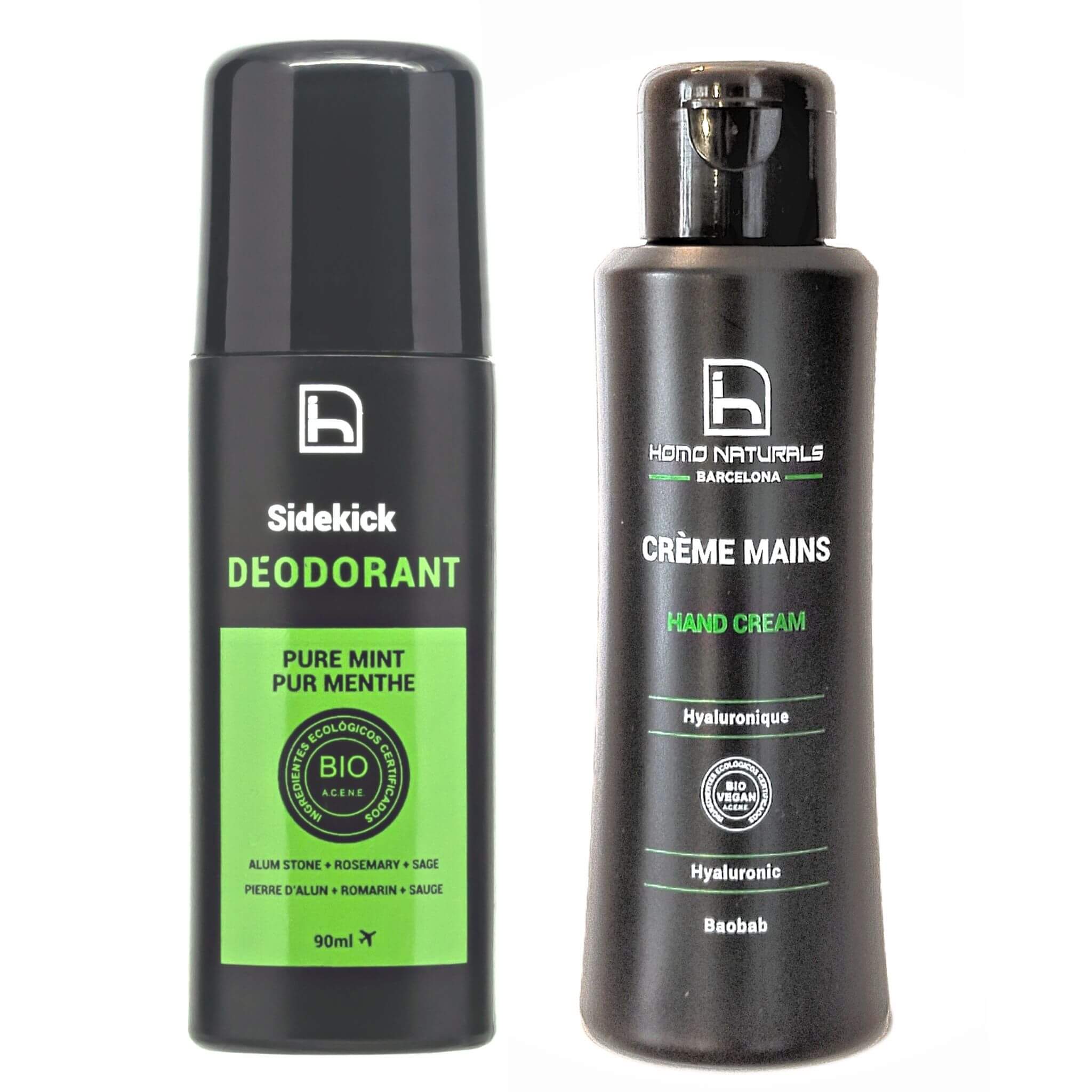 Men's natural deodorant and hand cream