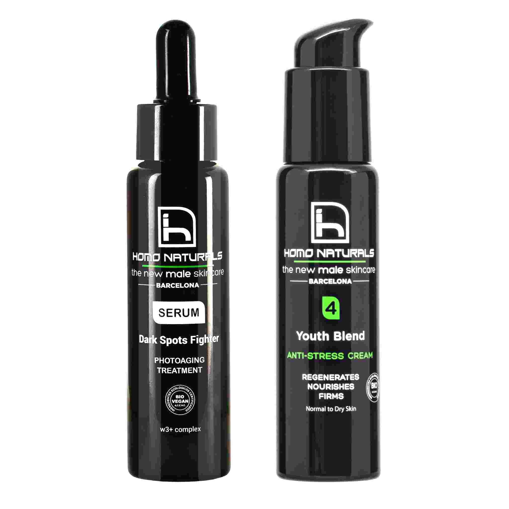 Sérum anti-âge homme et crème anti-rides homme
